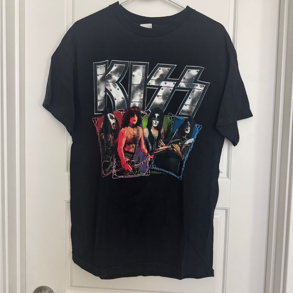 Kiss Tour Shirt Band Rock The Nation 2004 Black Size Medium
